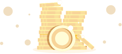 Ilustração de moedas empilhadas